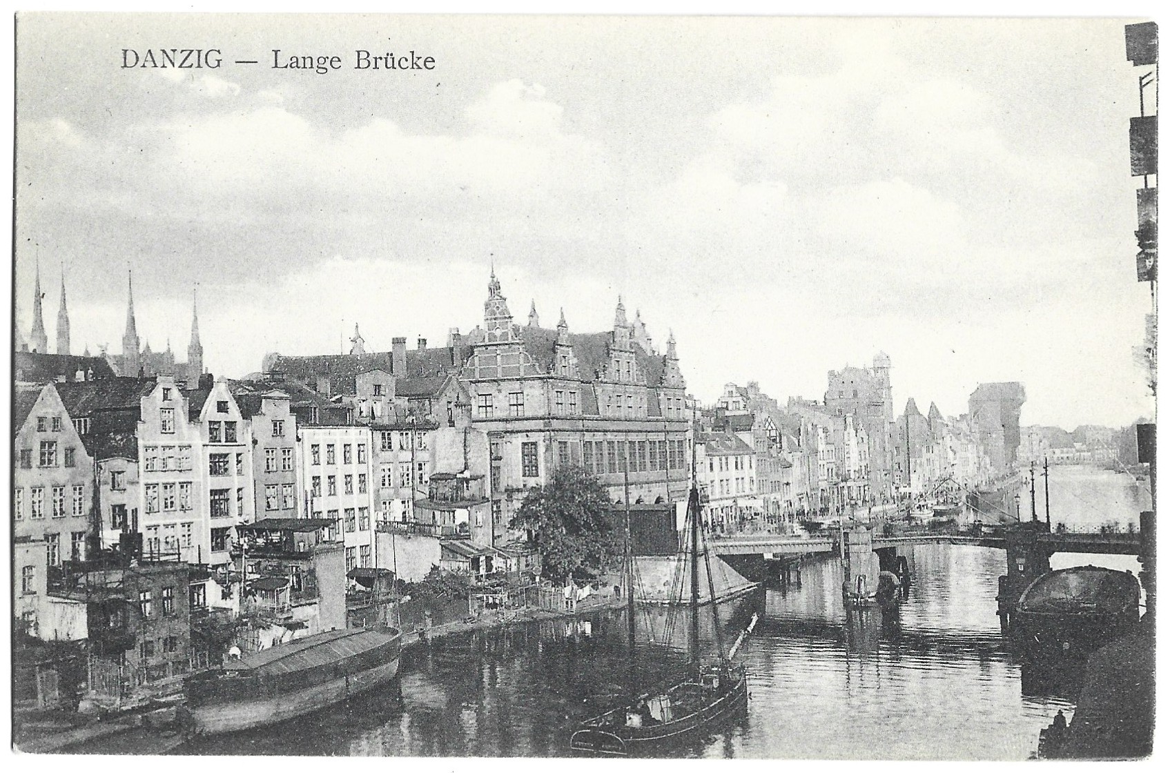 Pocztówka – DANZIG. Lange Brucke - GDAŃSK. Długi Most