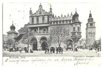 Pocztówka - Kraków. Sukiennice (Tuchhalle), 1904 r.