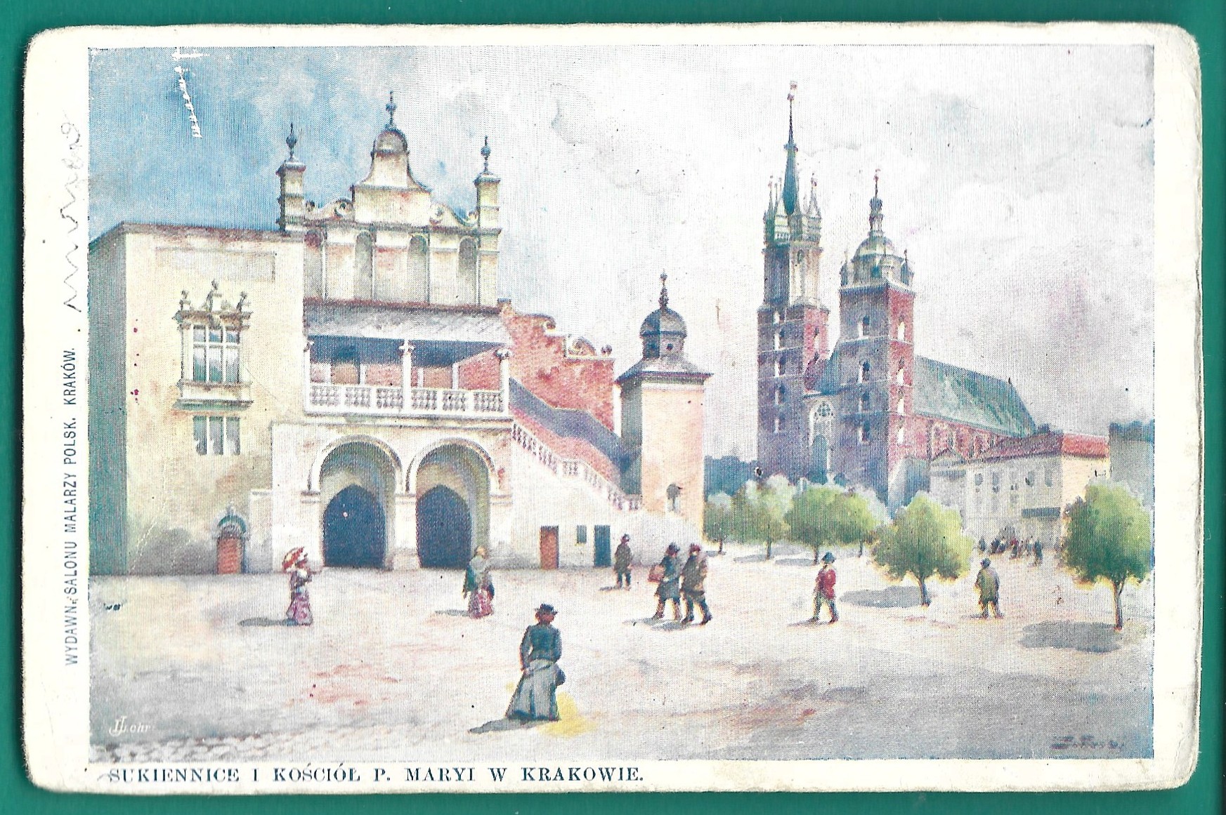 Pocztówka - SUKIENNICE I KOŚCIÓŁ P. MARYI W KRAKOWIE