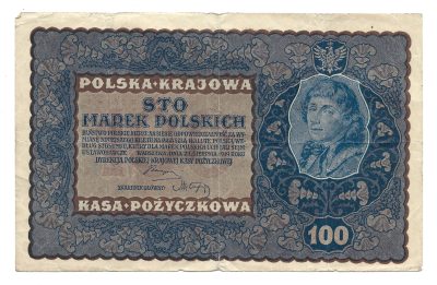 Banknot – STO MAREK POLSKICH, 1919 r.