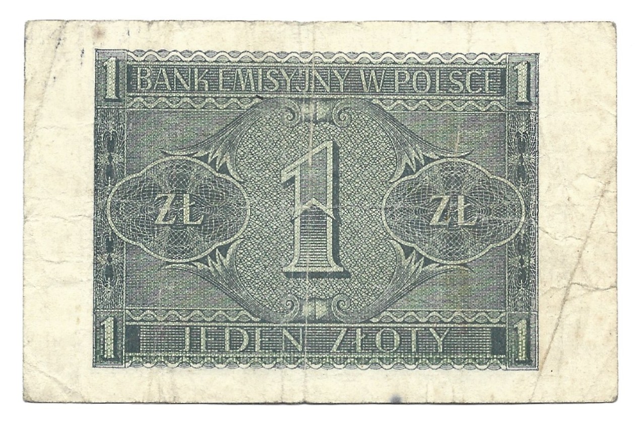 Banknot – 1 ZŁOTY, 1941 r.