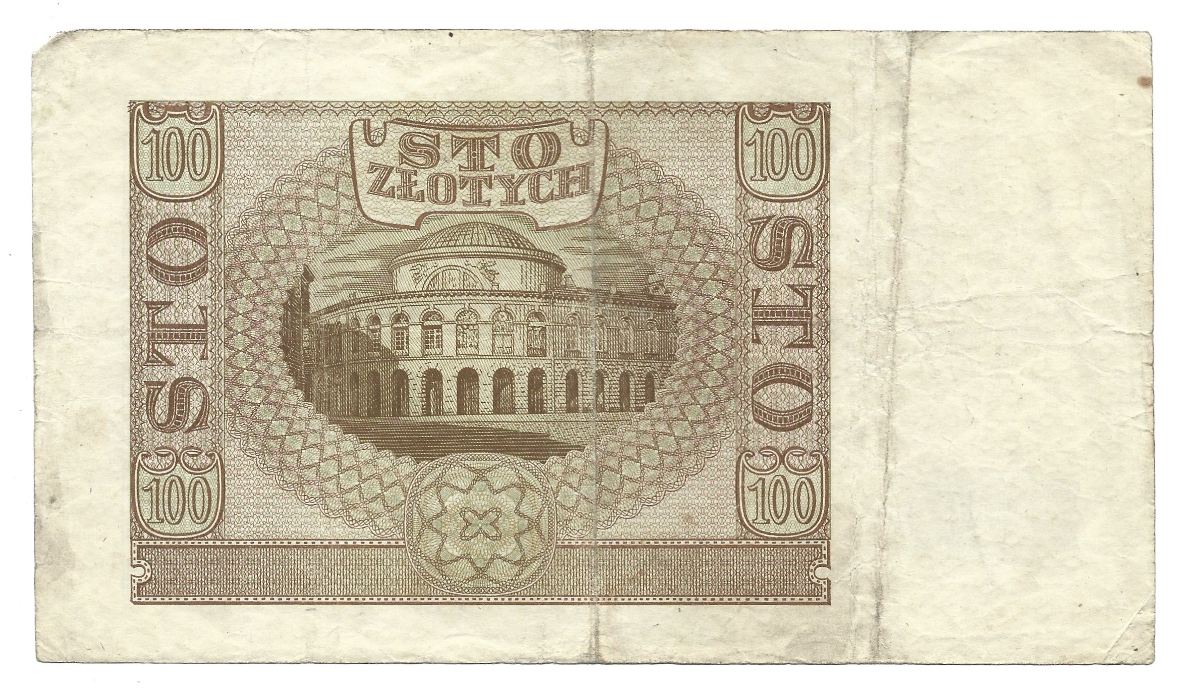 Banknot – 100 ZŁOTYCH, 1940 r.