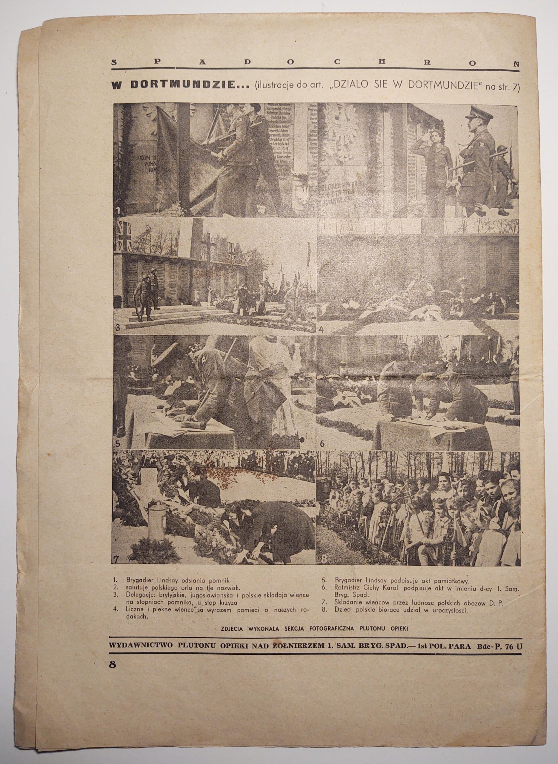 Czasopismo "SPADOCHRON. Pismo Żołnierzy 1. Samodzielnej Brygady Spadochronowej" - Nr. 12, 1946 r.