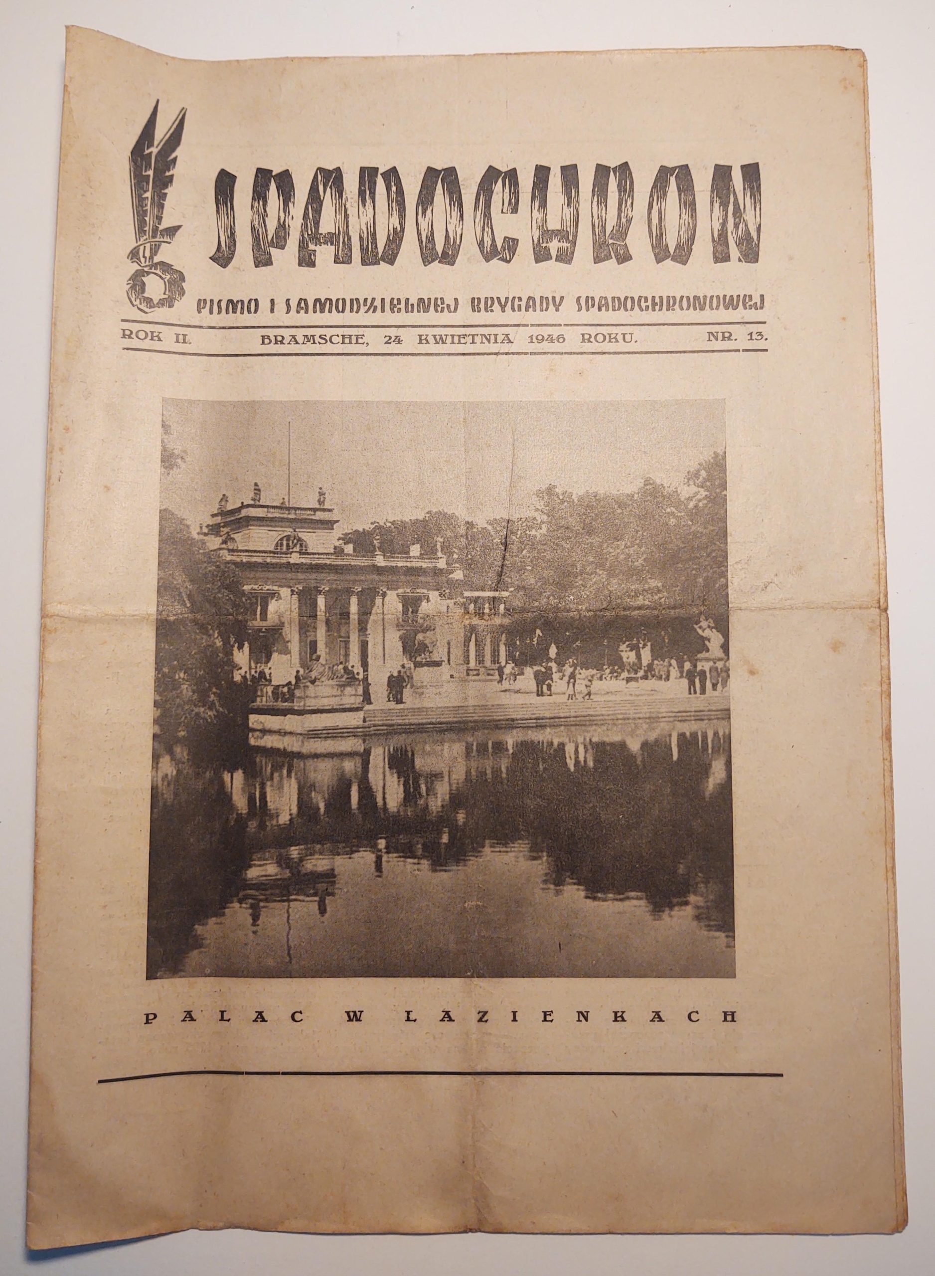 Czasopismo "SPADOCHRON. Pismo Żołnierzy 1. Samodzielnej Brygady Spadochronowej" - Nr. 13, 1946 r.