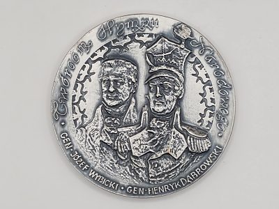 Medal - TWÓRCOM HYMNU NARODOWEGO: gen. Józef Wybicki, gen. Henryk Dąbrowski, 1987 r.