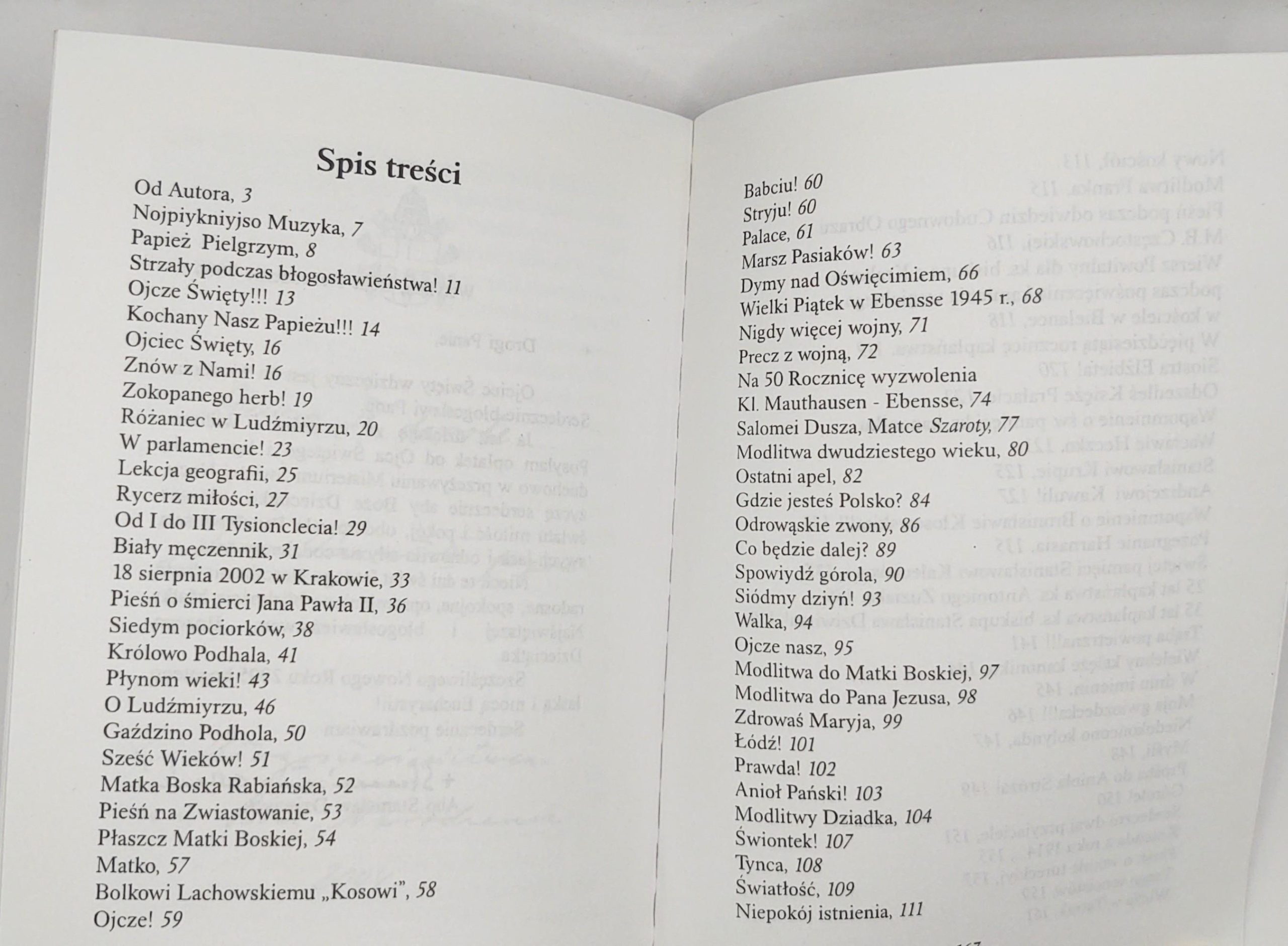 Książka "WIERSZE. Jana Pawła imię nigdy nie przeminie" Władysław Szepelak - Nowy Targ 2005 r. - z autografem