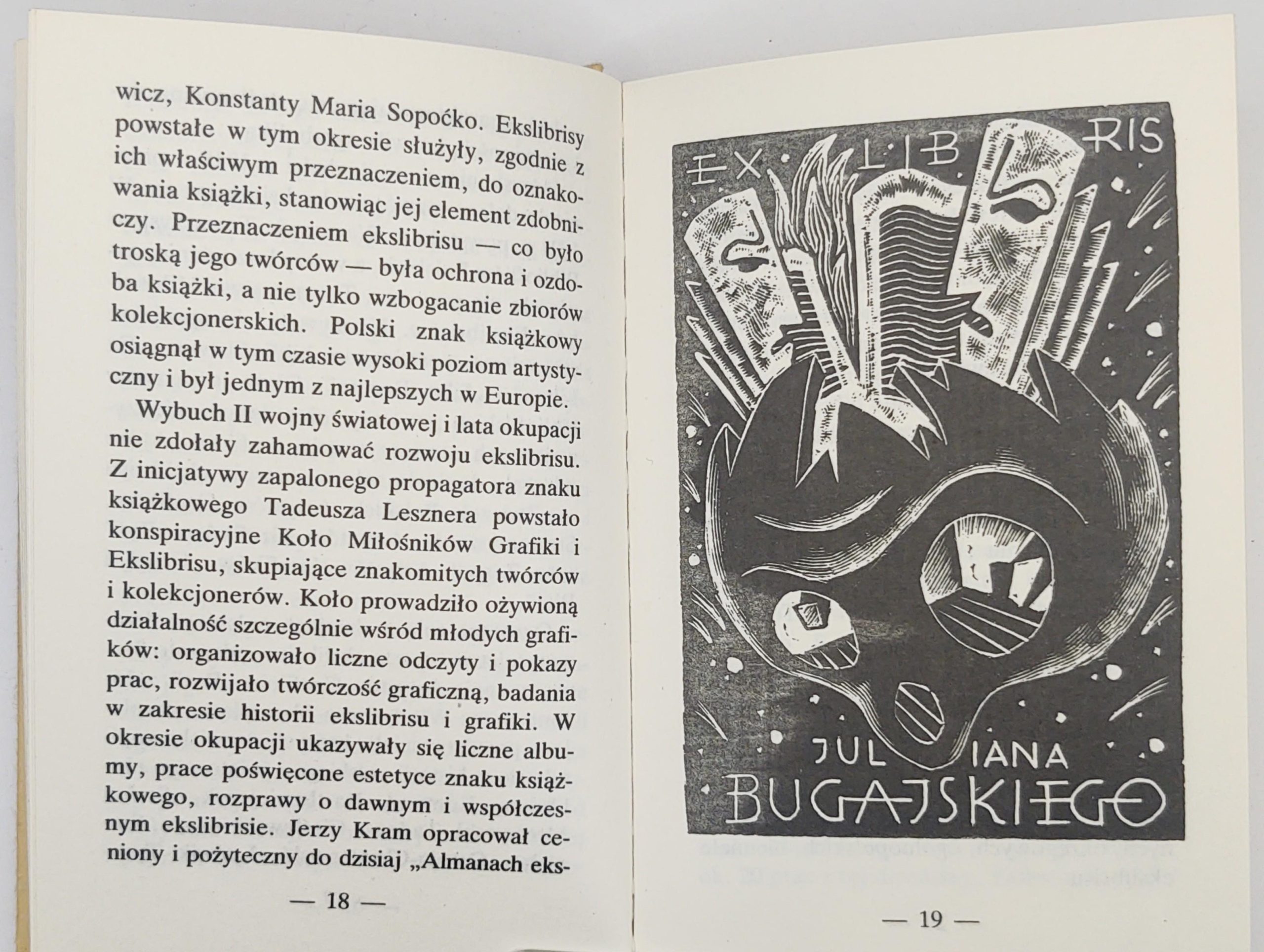 Książeczka "Turystyka i sport w ekslibrisie polskim" Kazimierz Pątek, Ryszard Bandosz, 1988 r.