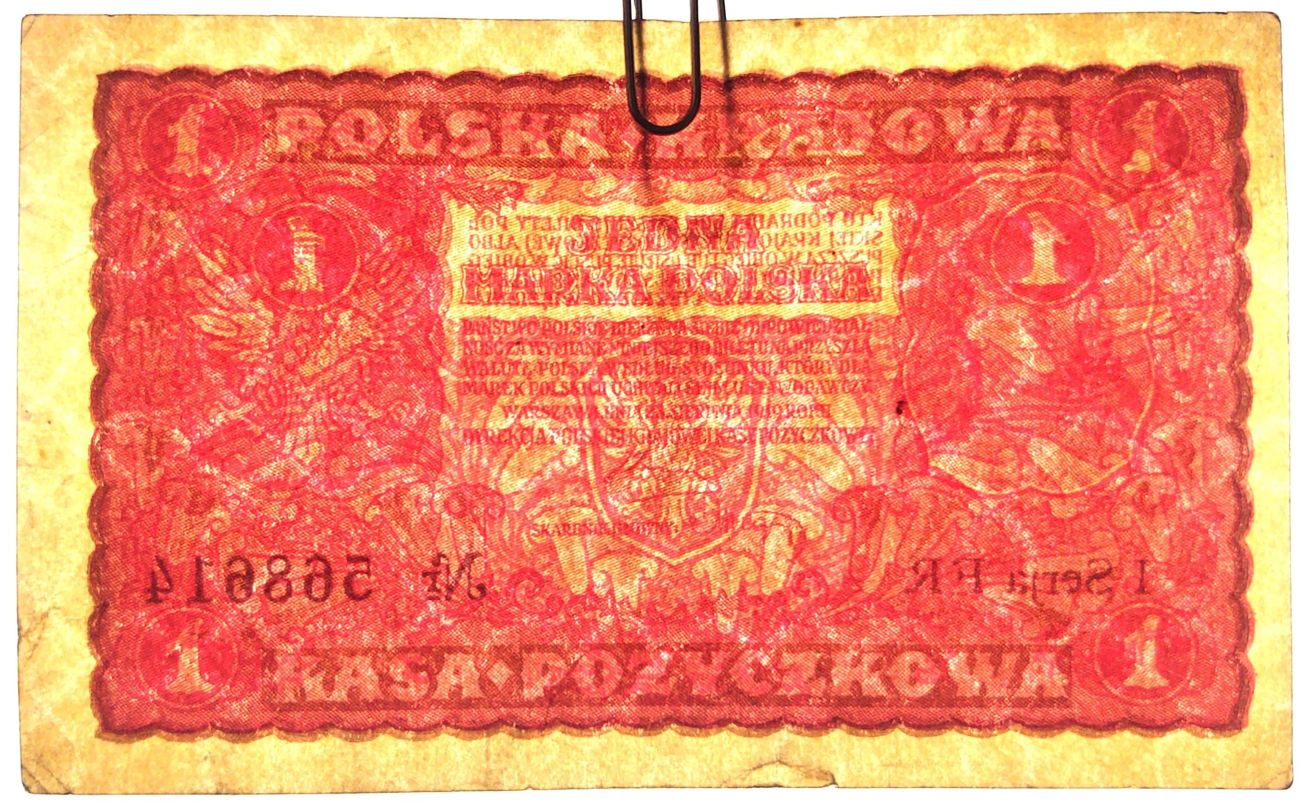 Banknot – 1 MARKA POLSKA, 1919 r.