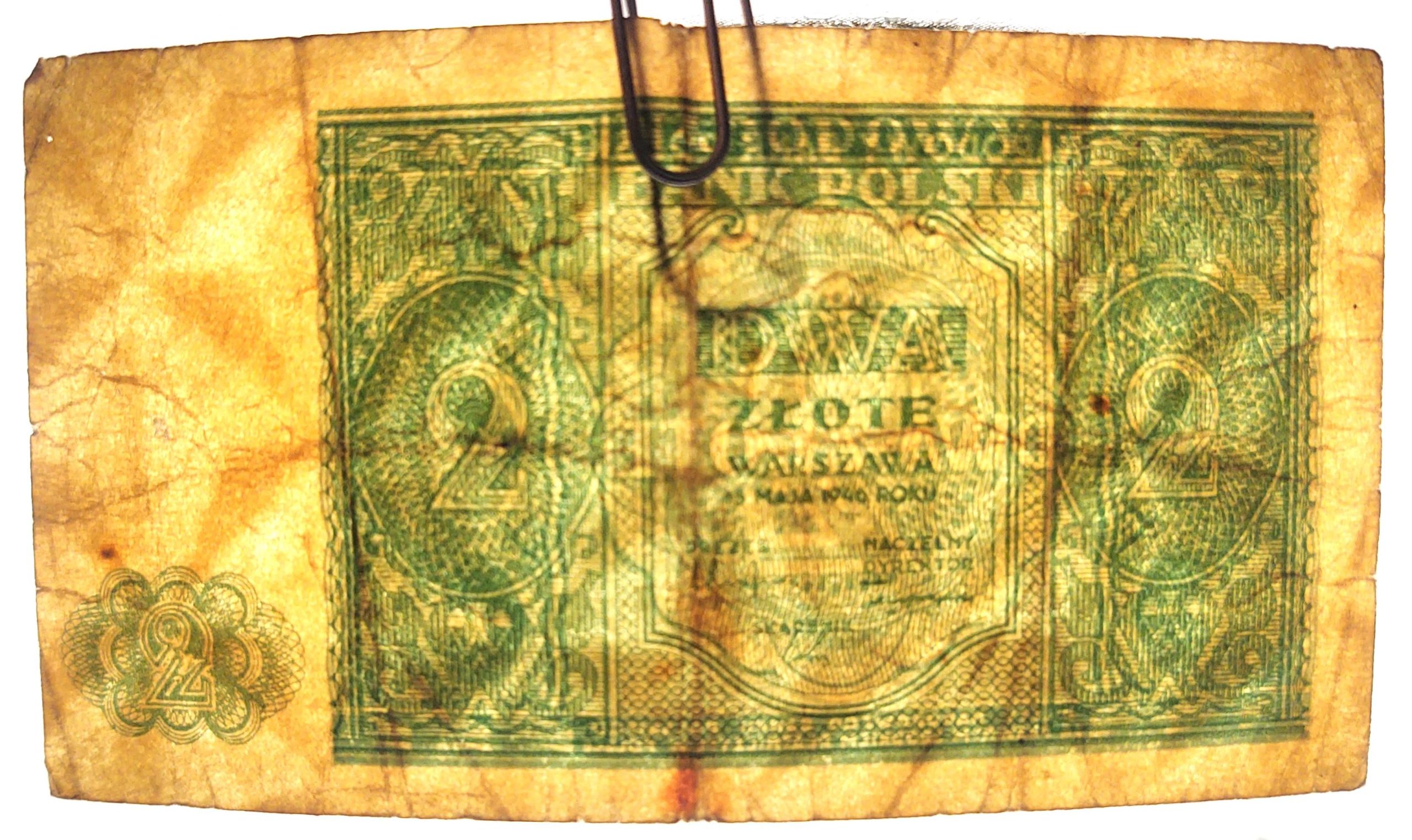 Banknot – 2 ZŁOTE, 1946 r.