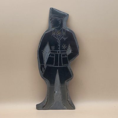 Metalowa matryca do druku - żołnierz niemiecki