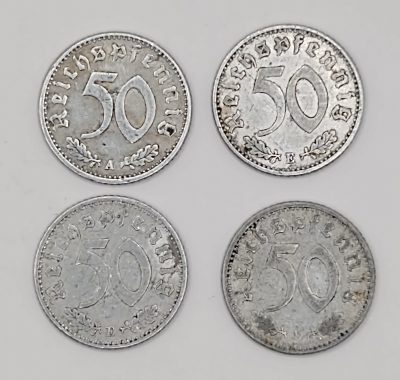 Zestaw monet - 50 Reichspfennig - Deutsches Reich