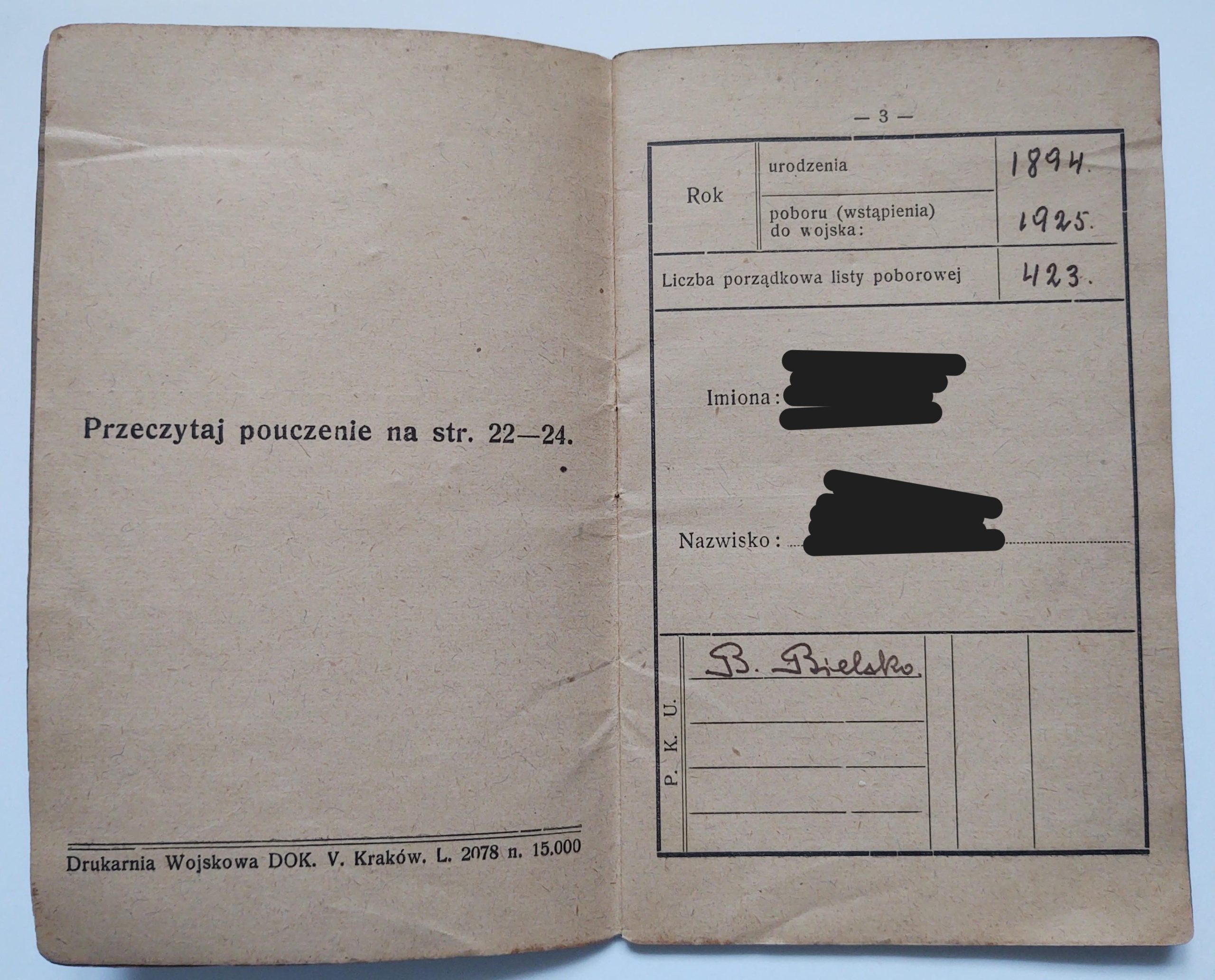 Książeczka Wojskowa - II RP oraz Świadectwo uwolnienia