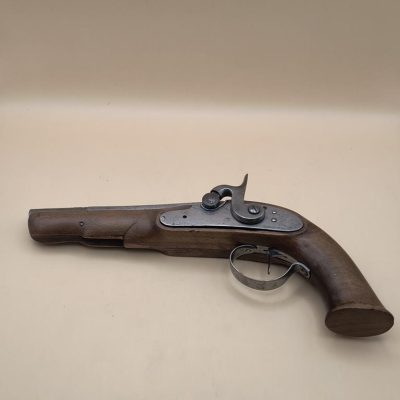XIX-wieczny pistolet kapiszonowy - sygnowany
