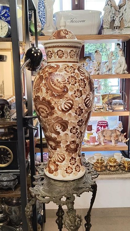 Fajansowy wazon z pokrywą - Włocławek, model „Wincenty” - największy 73 cm!!!