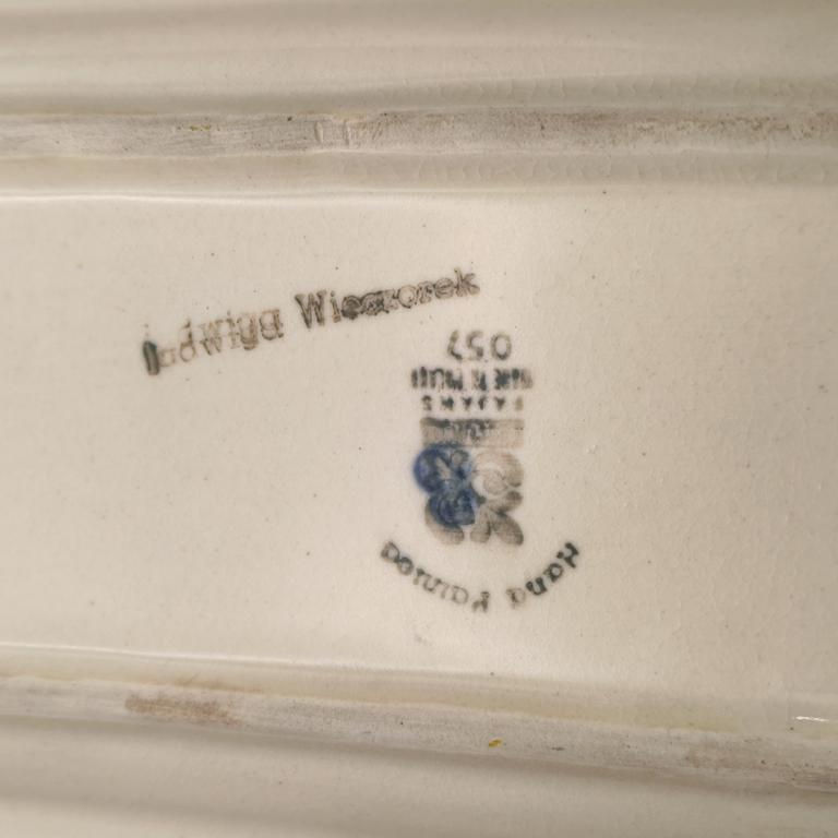 Zestaw fajansowy Włocławek - 3 pojemniki plus taca