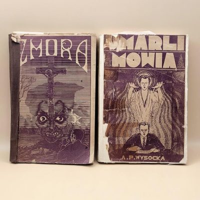 Zestaw dwóch książek: "Zmora", 1932 r. oraz "Umarli mówią", 1933 r., Agnieszka Wysocka