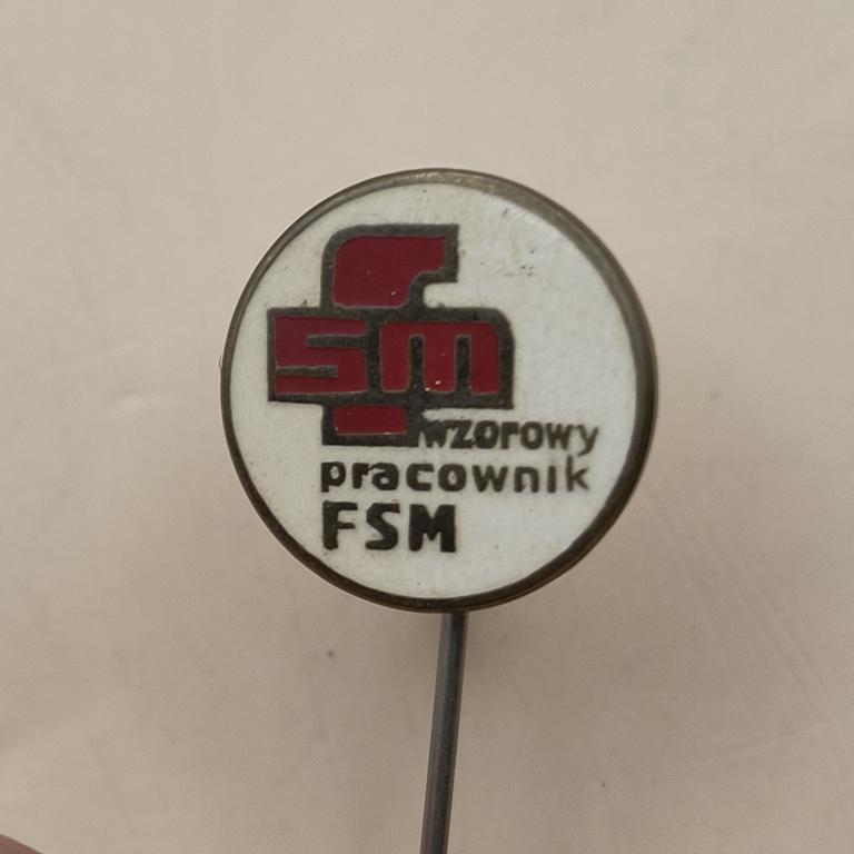 Przypinka FSM - wzorowy pracownik