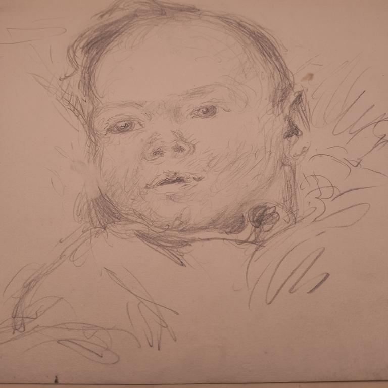 Portret dziecka - szkic ołówkiem na papierze