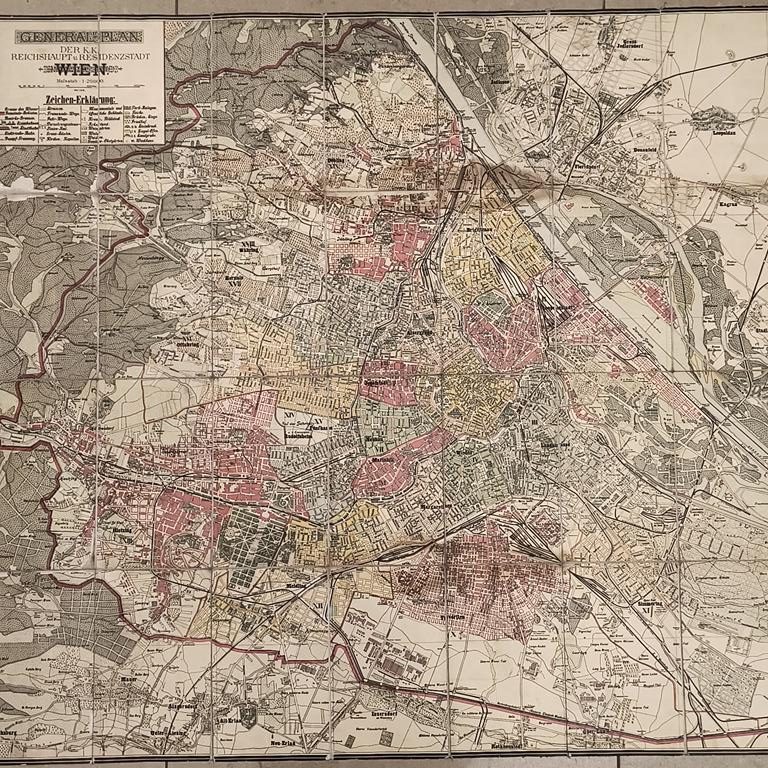 Plan Wiednia - GENERAL-PLAN DER K. K. REICHSHAUPT u. REZIDENZSTADT WIEN