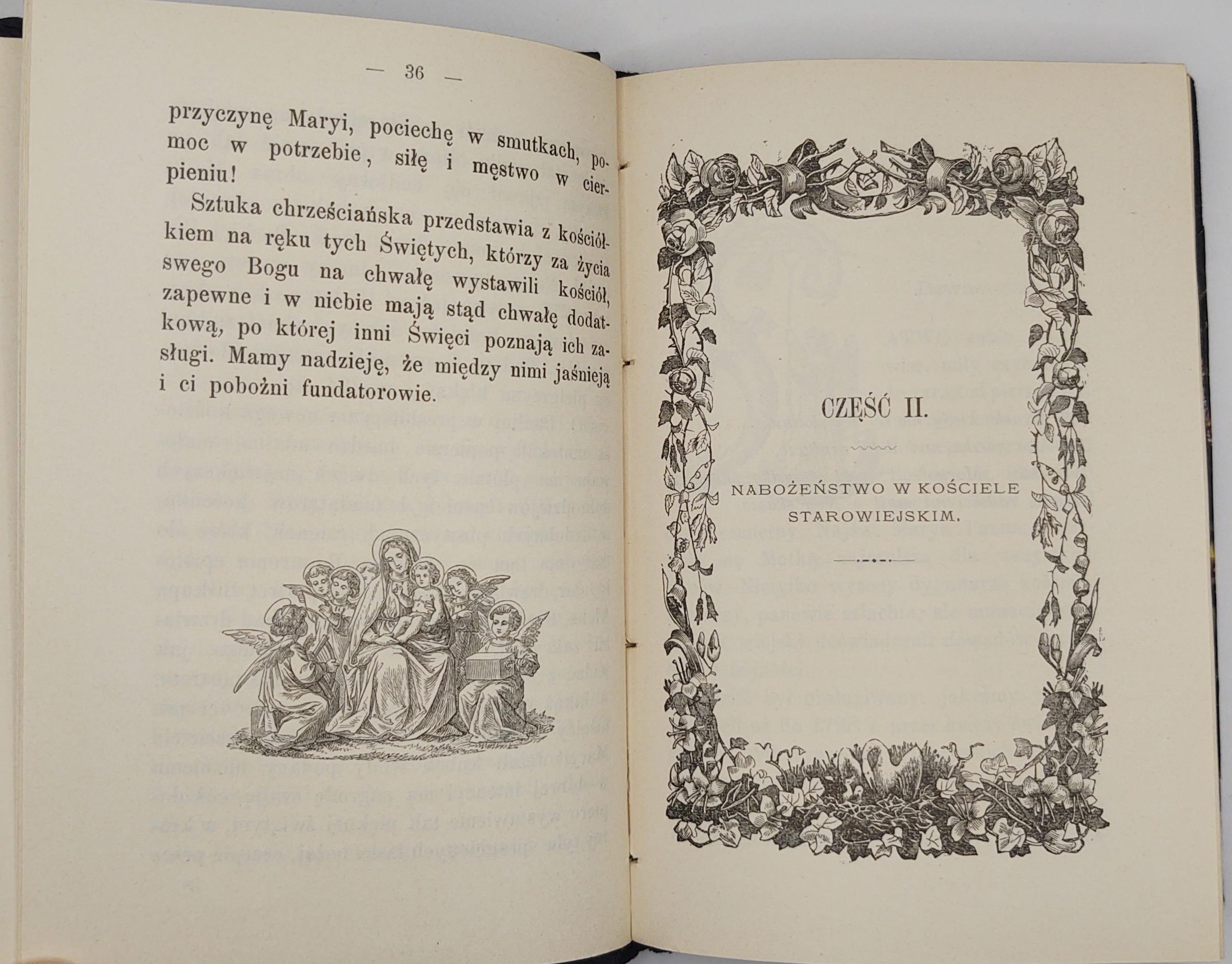 Książka "Cudowny obraz Matki Boskiej Starowiejskiej w Ziemi Sanockiej" Ks. W. Mrowiński T. J., 1895 r.