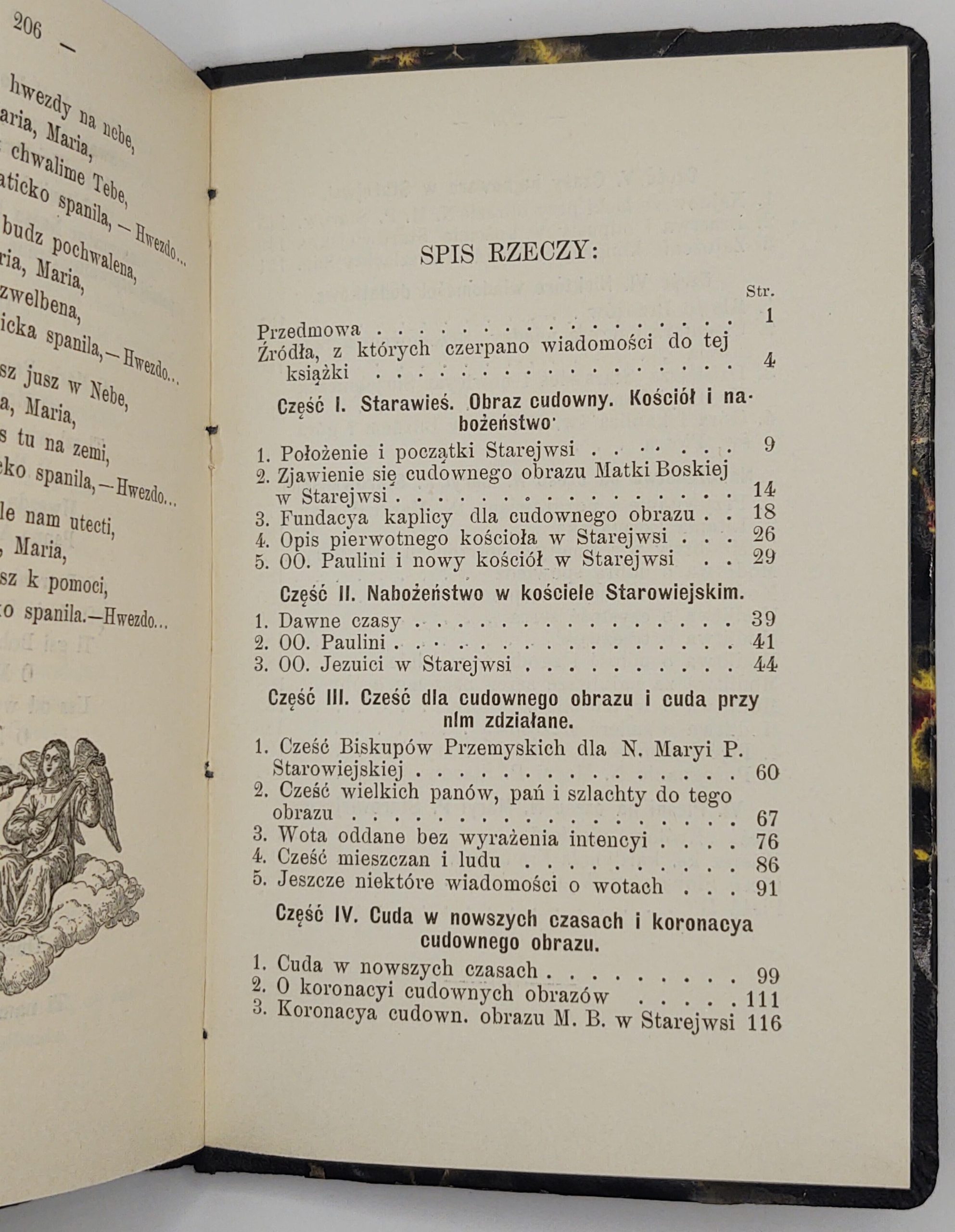 Książka "Cudowny obraz Matki Boskiej Starowiejskiej w Ziemi Sanockiej" Ks. W. Mrowiński T. J., 1895 r.