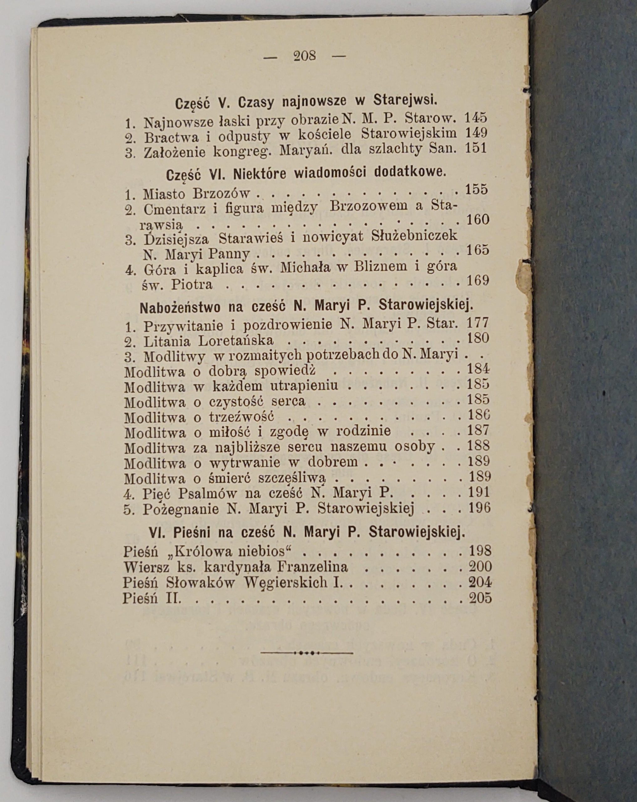Książka "Cudowny obraz Matki Boskiej Starowiejskiej w Ziemi Sanockiej" Ks. W. Mrowiński T. J., 1895 r.