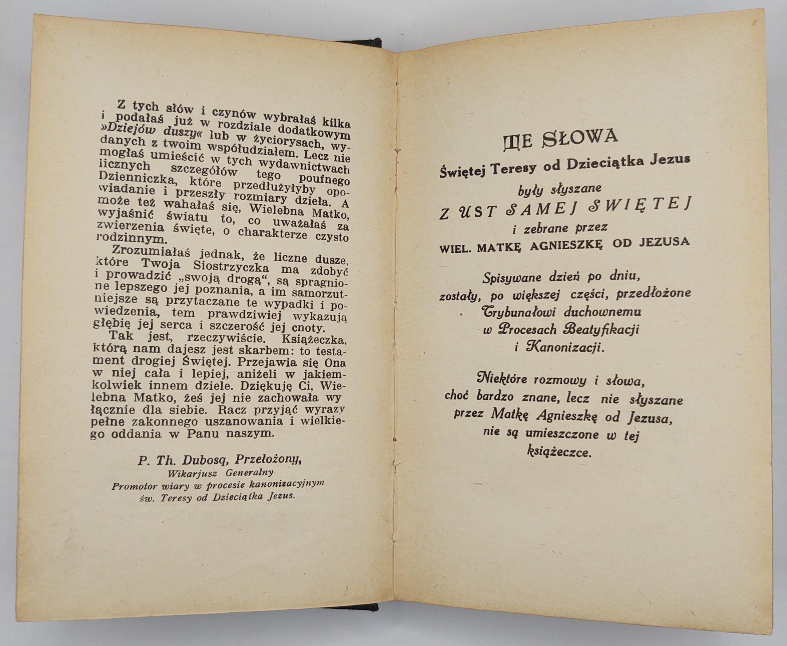 Książka "NOVISSIMA VERBA. Ostatnie rozmowy św. Teresy od Dzieciątka Jezus. Maj-wrzesień 1897 roku.", 1930 r.
