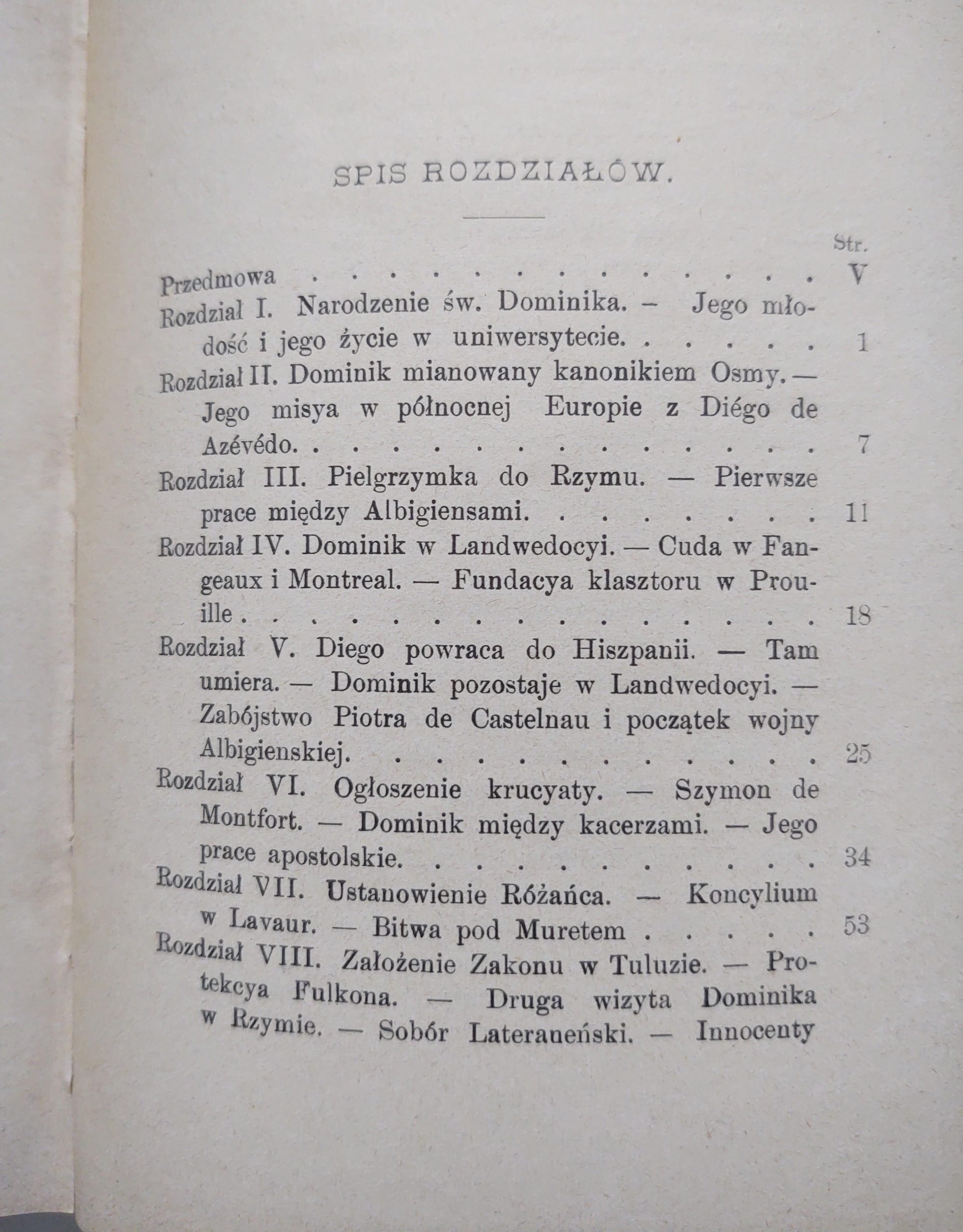 Książka "ŻYWOT Św. DOMINIKA i obraz historyczny Zakonu Braci Kaznodziejów", 1891 r.