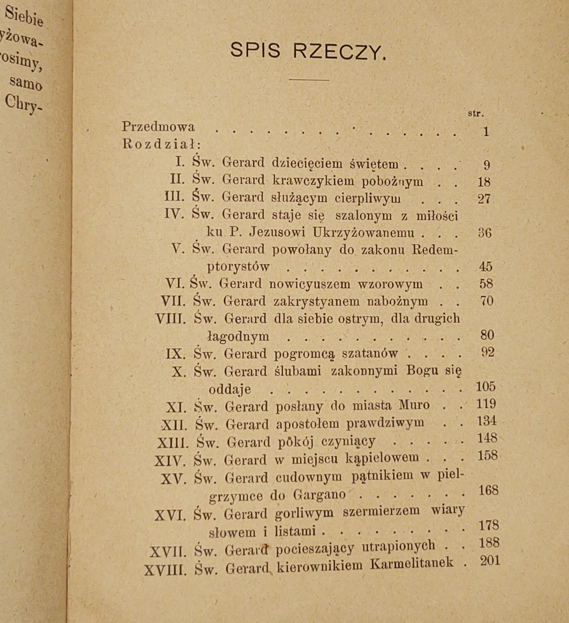 Książka "ŻYWOT ŚWIĘTEGO BRATA GERARDA MAJELLA" O. Bernard Łubieński, 1905 r.