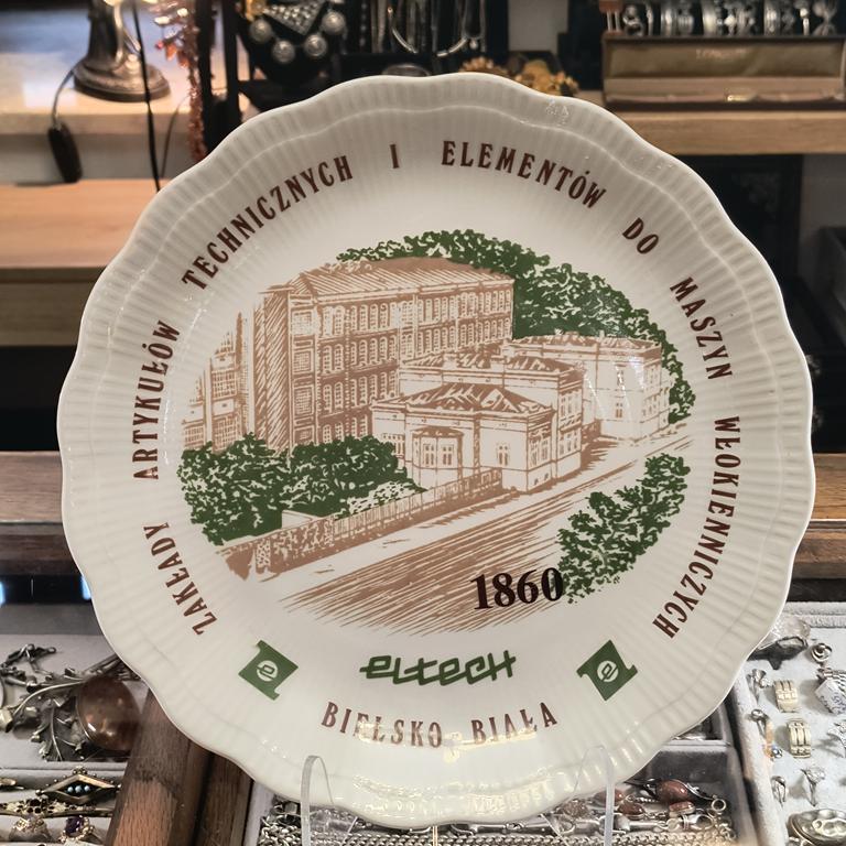 Talerz naścienny ELTECH Bielsko-Biała - porcelana Wałbrzych