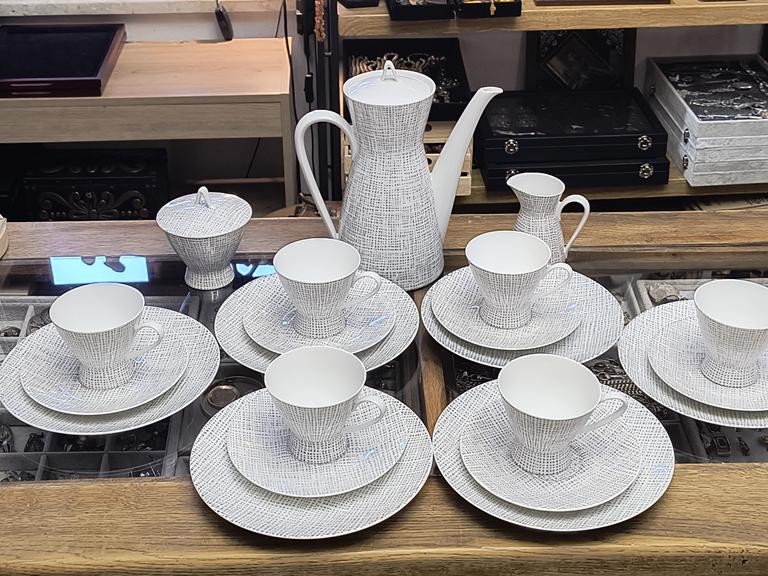 Serwis porcelanowy do kawy, z niemieckiej wytwórni Rosenthal, lata 50-te