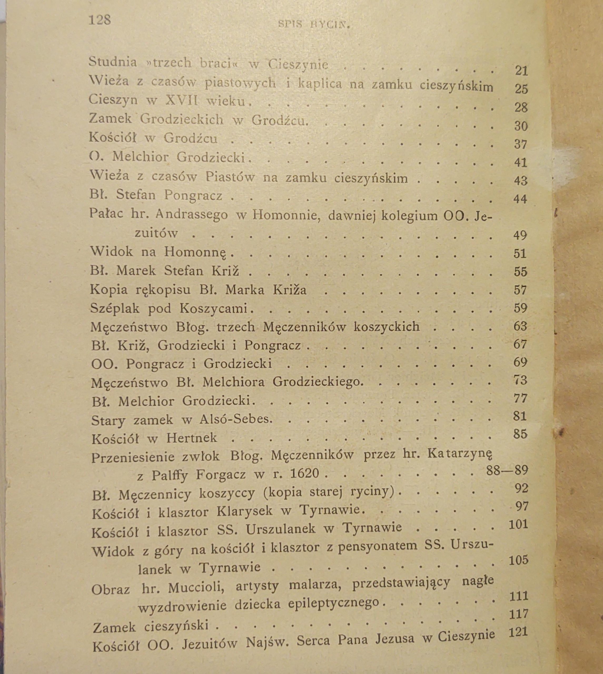 Książka "Błogosławieni O. Melchior Grodziecki, O. Stefan Pongracz i Marek Stefan Križ" X. Marcin Czermiński T. J., 1905 r.