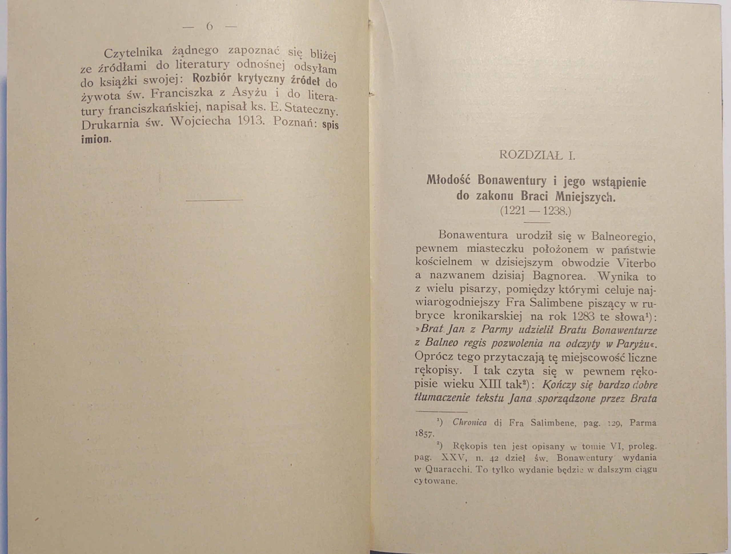Książka "Żywot i pisma doktora serafickiego św. Bonawentury" Ks. Euzebiusz Stateczny O.F.M., 1915 r.