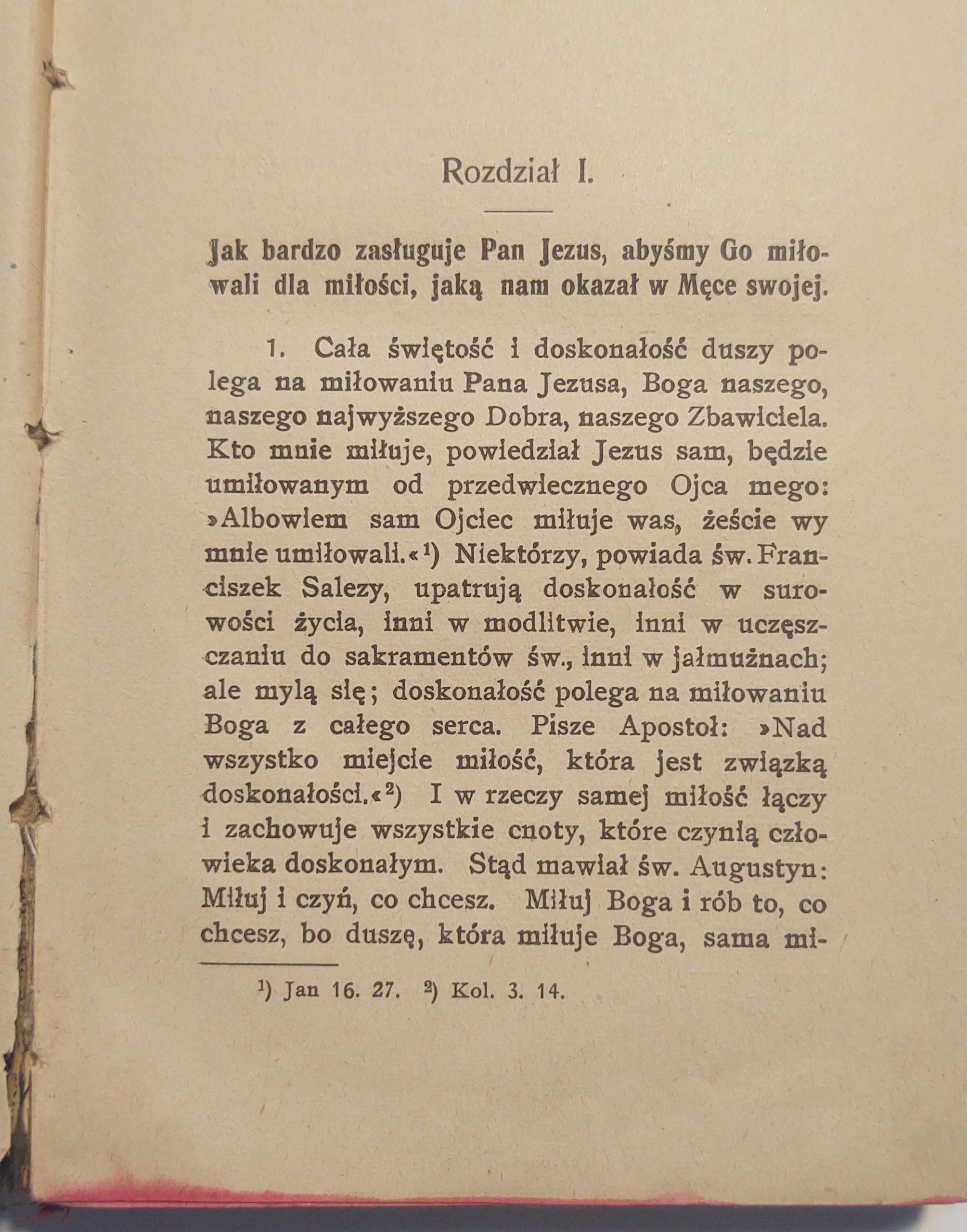 Książka "O umiłowaniu Pana Jezusa w życiu codziennem" Św. Alfons Marja Liguori, Doktor Kościoła, 1919 r.