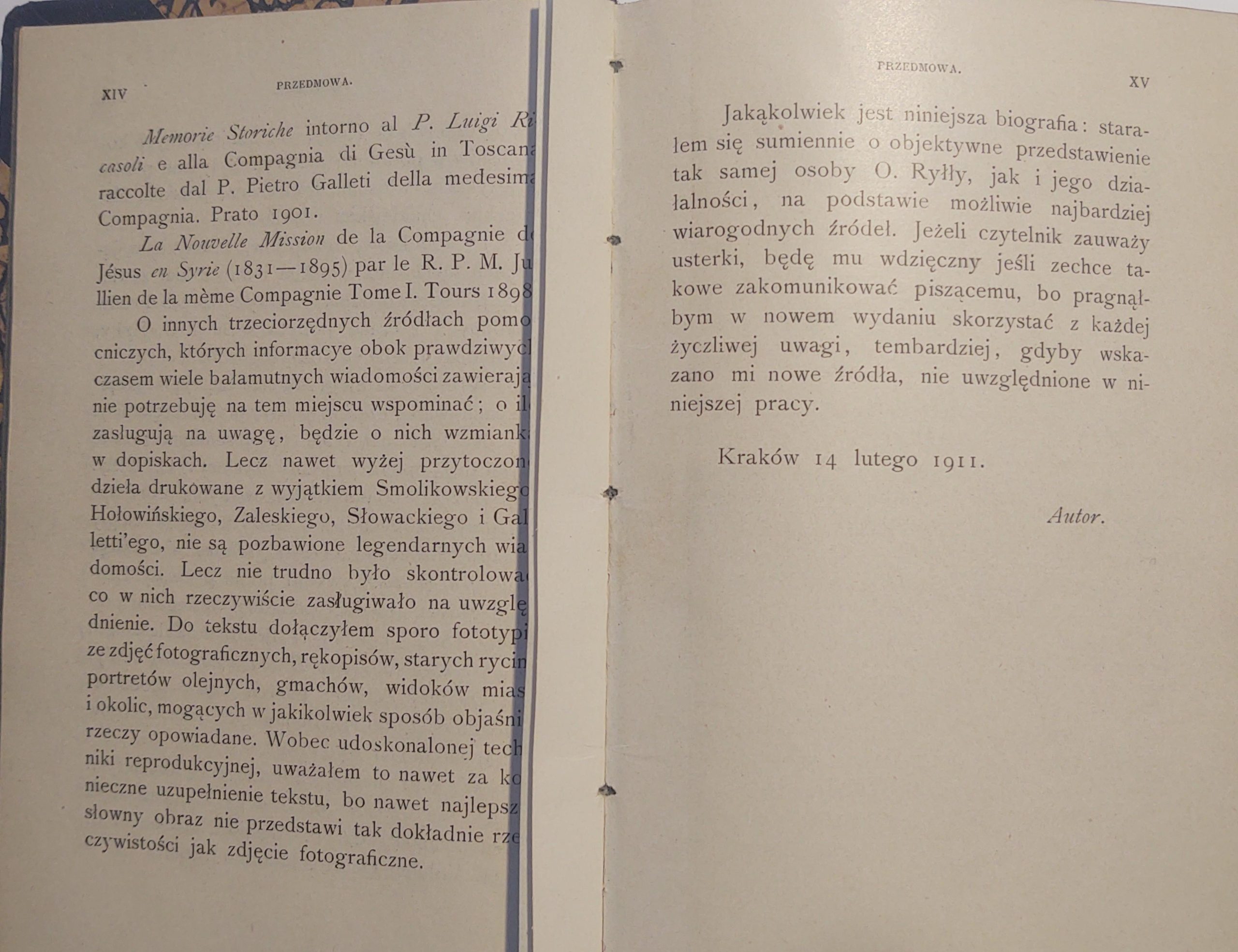 Książka" O. Maksymilian Ryłło. Towarzystwa Jezusowego misyonarz apostolski" Ks. M. Czermiński T. J., 1911 r.