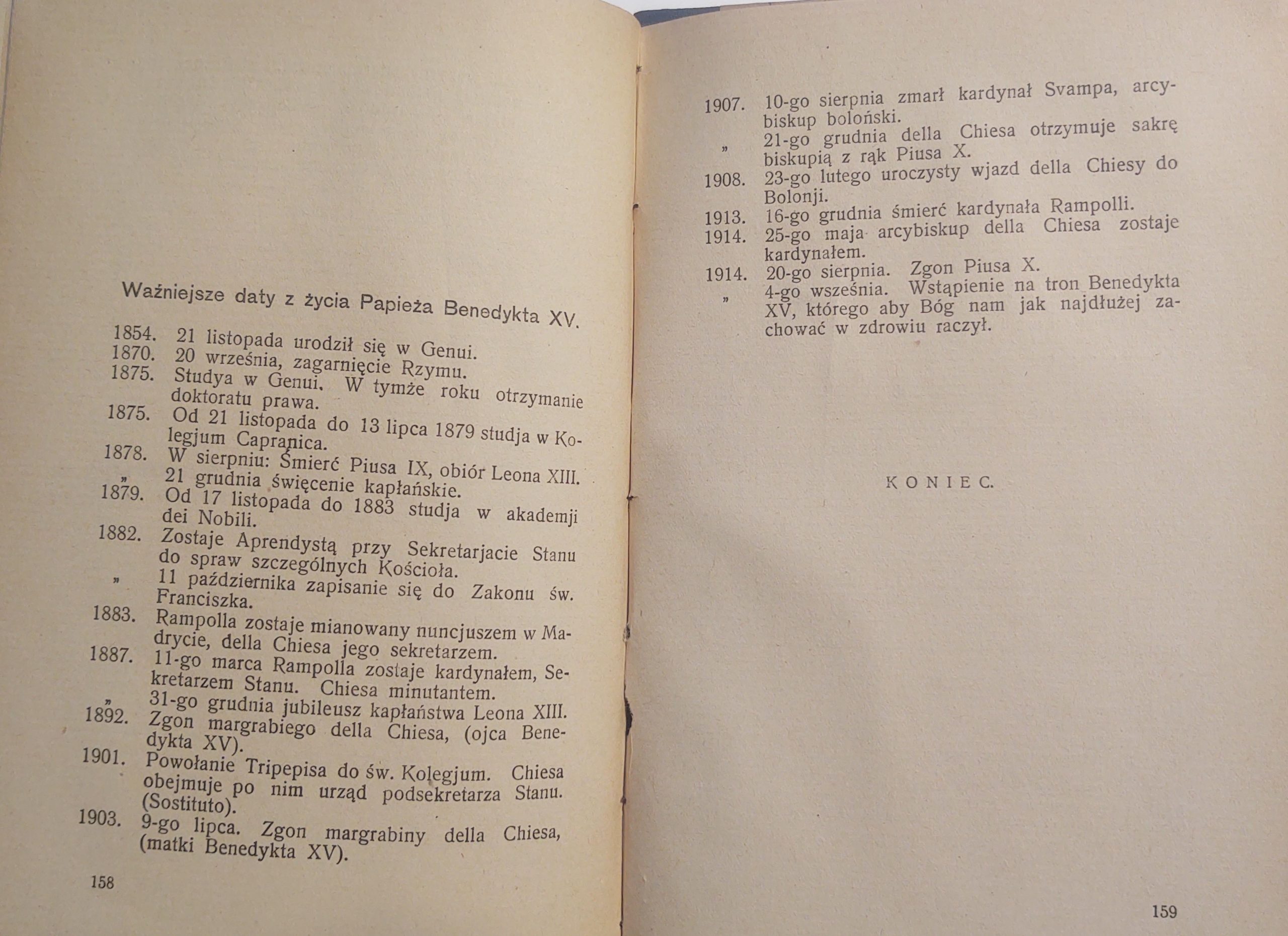 Książka "Papież Benedykt XV" Ks. Czesław Oraczewski, 1917 r.